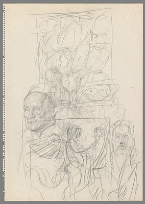 Fondation Giacometti -  Copies d’après Portrait de Jakob Muffel, Némesis, Autoportrait et Melancolia d’Albrecht Dürer