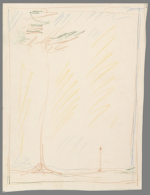 Fondation Giacometti -  Arbre, projet pour Verve, n°27-28, 1952