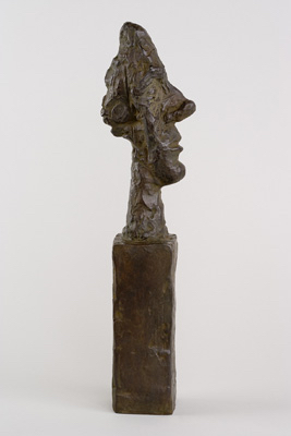 Fondation Giacometti -  Tête sur socle [dite Tête sans crâne]