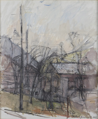 Fondation Giacometti -  [Paysage aux maisons, Stampa]