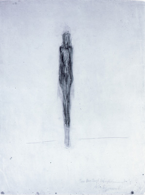 Fondation Giacometti -  [Femme nue debout] (recto) / [Figures sur une place] (verso)