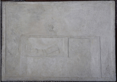 Fondation Giacometti -  [Vue d'atelier, bas-relief]