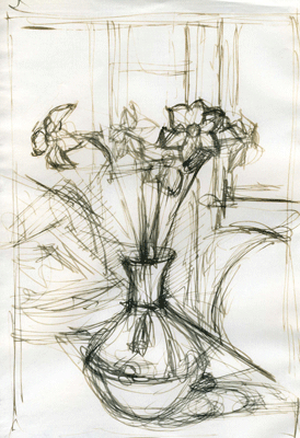 Fondation Giacometti -  [Bouquet de jonquilles dans un vase]