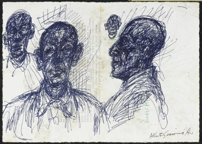 Fondation Giacometti -  [Bustes d’homme (recto) / Têtes (verso)]