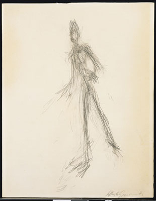 Fondation Giacometti -  [Homme qui court] (recto) / [Tête d'homme] (verso)