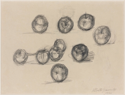 Fondation Giacometti -  Pommes (recto) / [D'après le Maître du Saint Sang: Lucrèce (verso)]