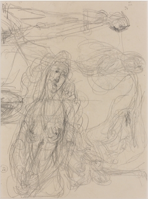 Fondation Giacometti -  Pommes (recto) / [D'après le Maître du Saint Sang: Lucrèce (verso)]