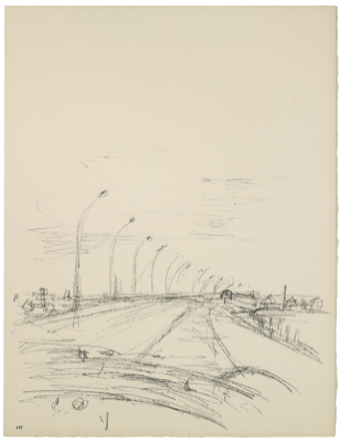 Fondation Giacometti -  [Autoroute d'Orly vue depuis l'intérieur de la voiture de Caroline], planche 119 de Paris sans fin