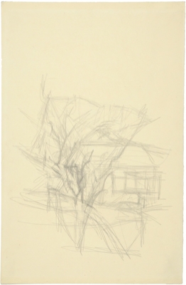 Fondation Giacometti -  [Arbre à Stampa] (recto) / [Jardin à Stampa] (verso)