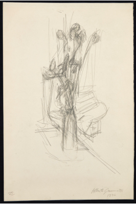 Fondation Giacometti -  [Bouquet de tulipe dans un vase] (recto) / [Etudes] (verso)