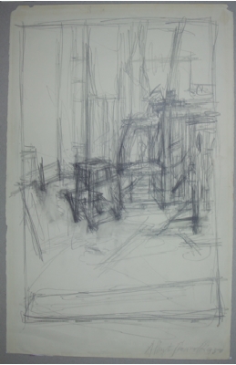 Fondation Giacometti -  [Atelier] (recto) / [Nu debout] (verso)