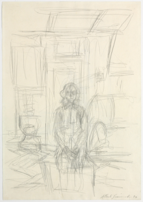 Fondation Giacometti -  [Annette à Stampa] (recto) / [Femme dans un intérieur] (verso)