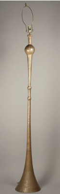 Fondation Giacometti -  Lampadaire modèle "trompette" (version rainurée)