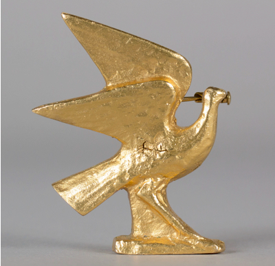 Fondation Giacometti -  Oiseau aux ailes déployées, profil droit