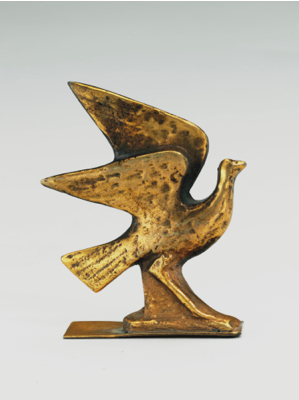 Fondation Giacometti -  Broche oiseau aux ailes déployées, profil droit