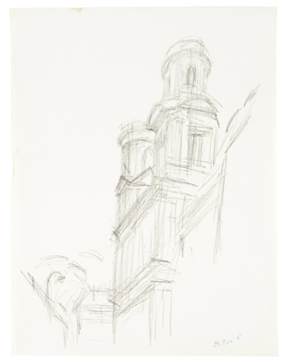 Fondation Giacometti -  [L'Eglise Saint-Sulpice vue depuis la rue Férou]