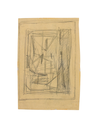 Fondation Giacometti -  Nu debout dans l'atelier (recto) / Vue d'intérieur (verso)