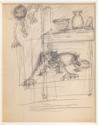 Fondation Giacometti -  La mère de l'artiste (recto) / Nature morte et animal fantastique (verso)