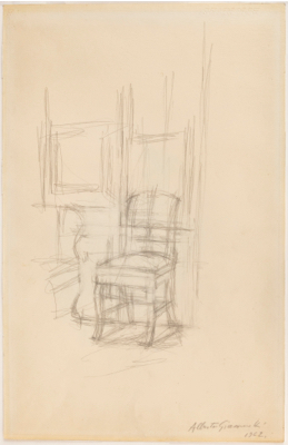 Fondation Giacometti -  Chaise à Stampa (recto) / Nature morte, yeux et nez (verso)