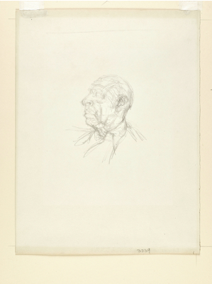 Fondation Giacometti -  Igor Strawinsky (recto) / Esquisse d'Igor Strawinsky (verso)