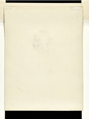 Fondation Giacometti -  Igor Strawinsky (recto) / Esquisse d'Igor Strawinsky (verso)