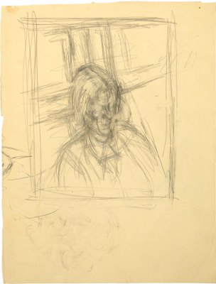 Fondation Giacometti -  Portrait d'Annette (recto) / Copie d'après L'Apocalypse de Dürer (verso)