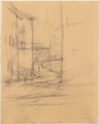 Fondation Giacometti -  La rue à Stampa