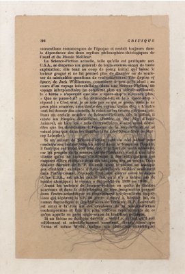 Fondation Giacometti -  Tête sur page de la revue Critique, n°46, mars 1951