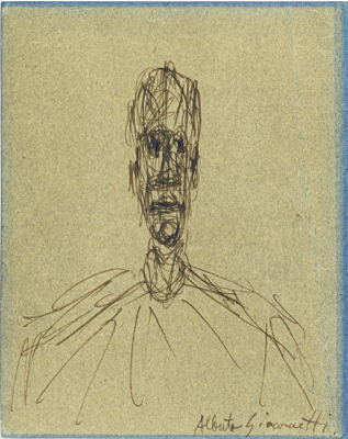 Fondation Giacometti -  Tête d'homme (recto) / Copie (verso)