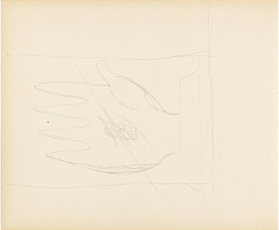 Fondation Giacometti -  L'animal I et La fée de sel (Recto) / La main (Verso), dessins pour L'Air de l'eau