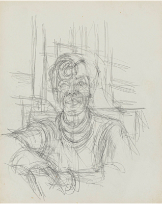 Fondation Giacometti -  Portrait d'Olivier Larronde de face (pour Olivier Larronde, "Rien voilà l'ordre")